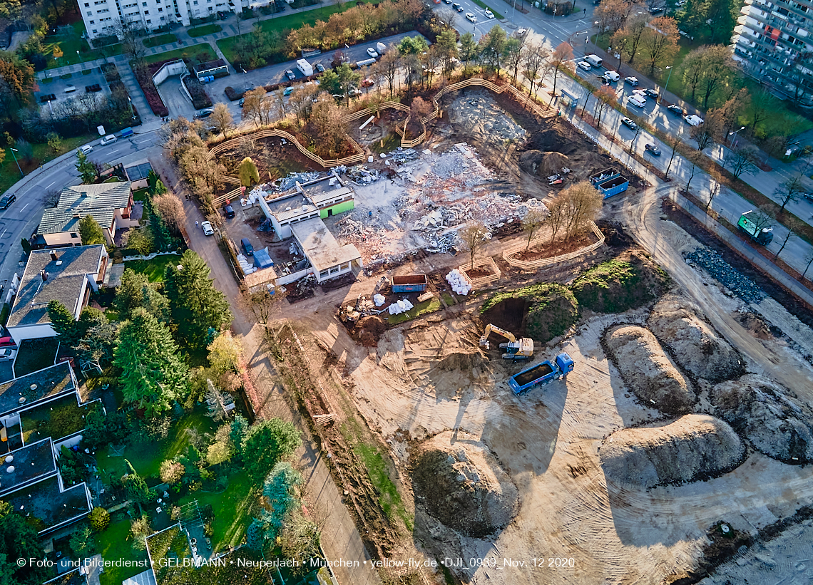 12.11.2020 - Baustelle der neuen Grundschule am Karl-Marx-Ring in Neuperlach